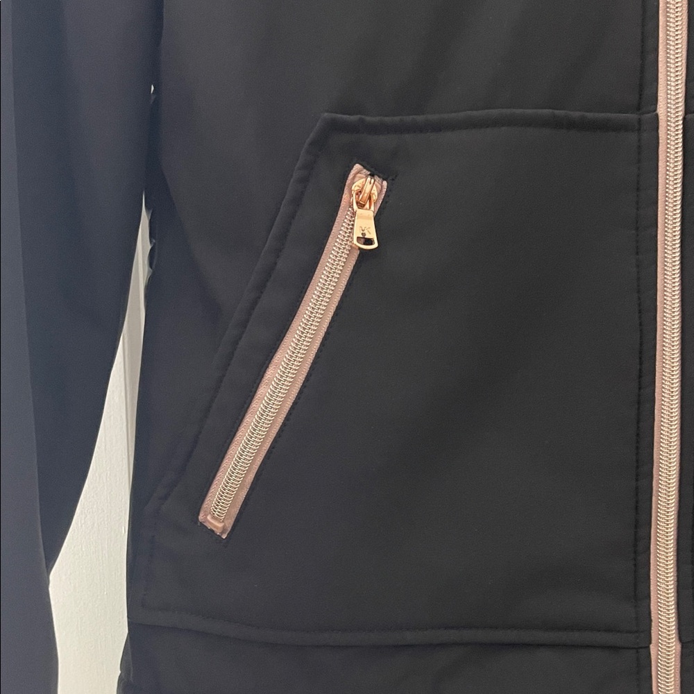 MICHAEL Michael Kors Kids Black Jacket with Pink Accents - Picture 5 of 10